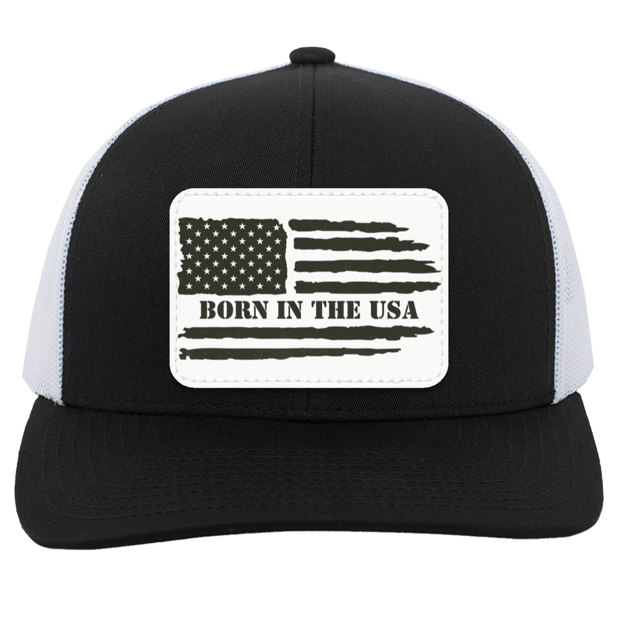 Flag Born In The USA Trucker Snap Back - Patch