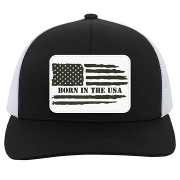 Flag Born In The USA Trucker Snap Back - Patch