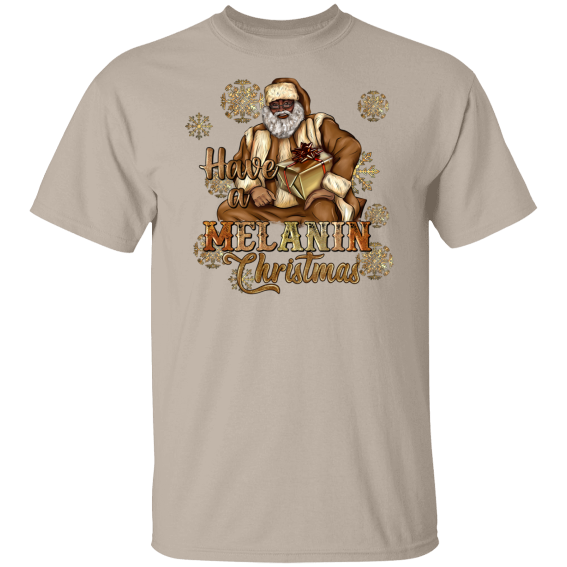 Melanin Christmas Santa Unisex Tee