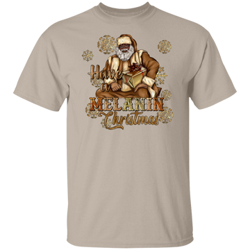 Melanin Christmas Santa Unisex Tee