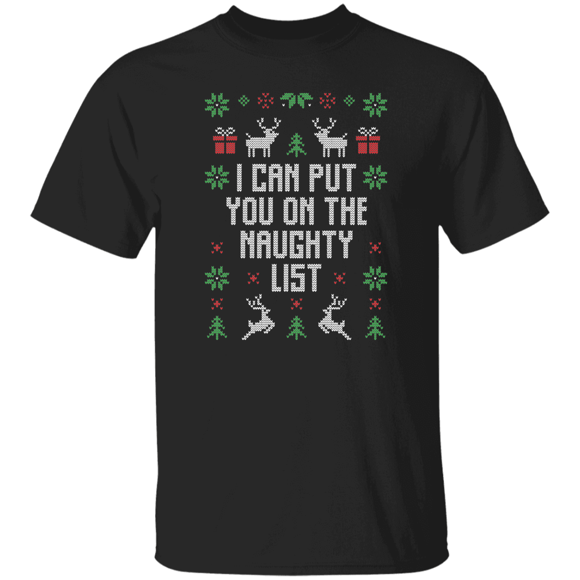 Naughty List Ugly Christmas Unisex Tee