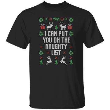 Naughty List Ugly Christmas Unisex Tee