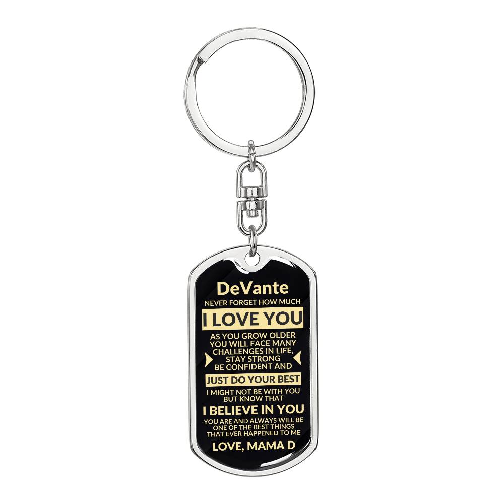 To My Son - Never Forget Key Chain