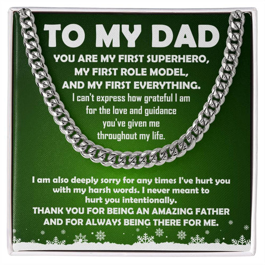 Dad - Superhero - Cuban Link Chain