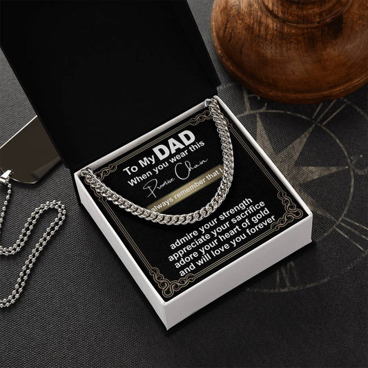 Dad-Promise Chain-Cuban Link Chain