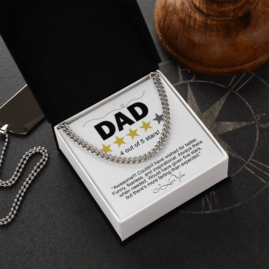 Dad-Five Stars-Cuban Link Chain