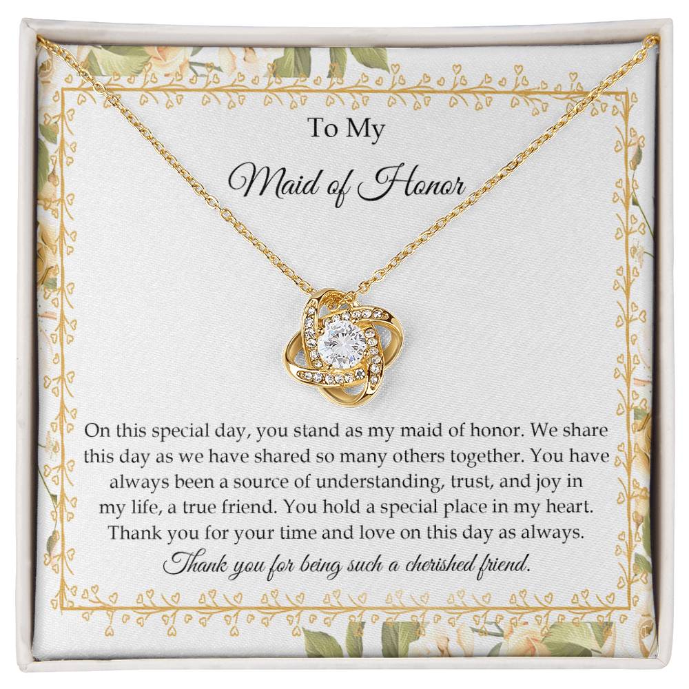 Maid of Honor-Share This Day-Love Knot Necklace