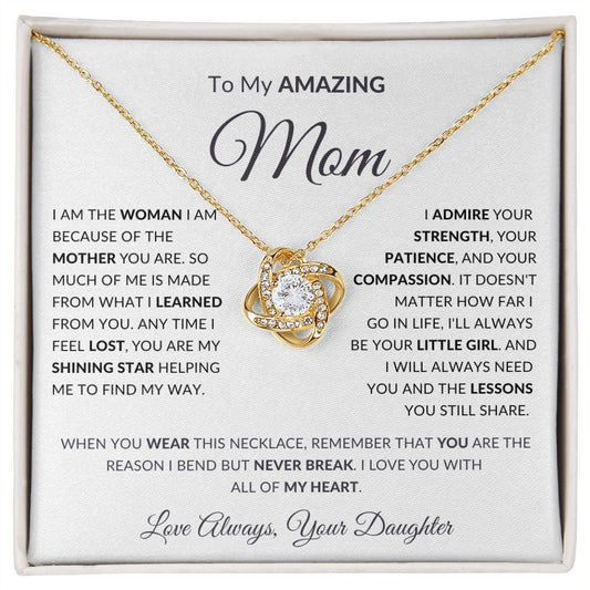 Mom - I Admire You - Love Knot Necklace