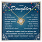 Daughter-Keep Moving Forward- Love Knot Necklace