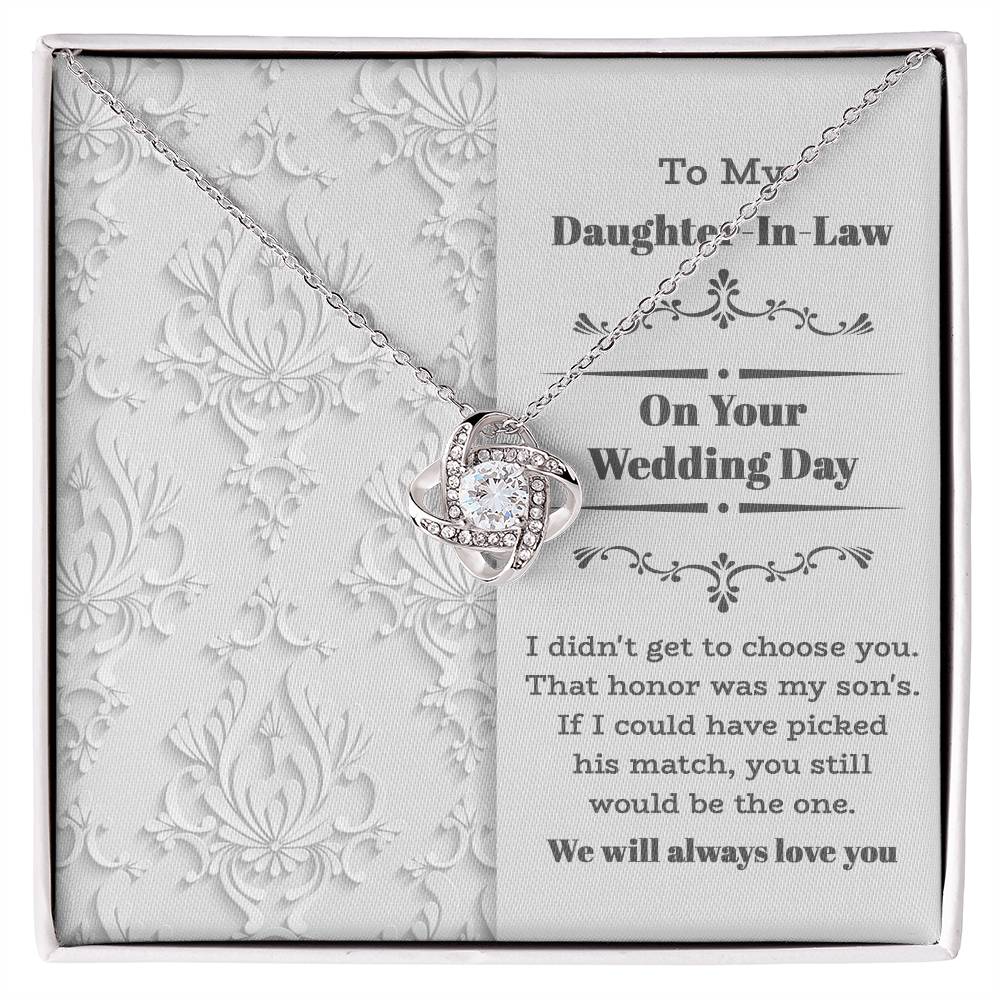 Daughter-In-Law Wedding-Be The One-Love Knot Necklace