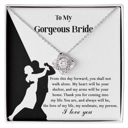 Bride-Be Your Home-Love Knot Necklace