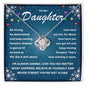 Daughter-Keep Moving Forward- Love Knot Necklace
