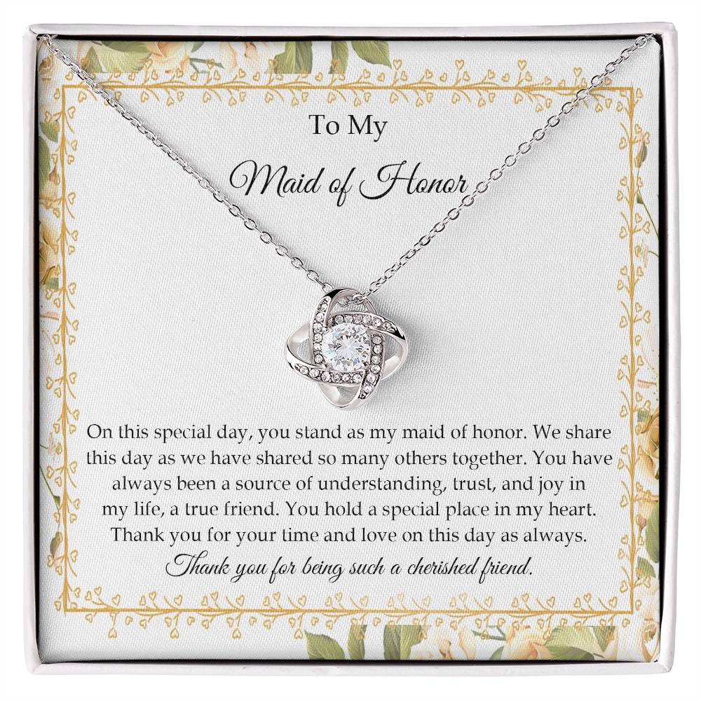 Maid of Honor-Share This Day-Love Knot Necklace