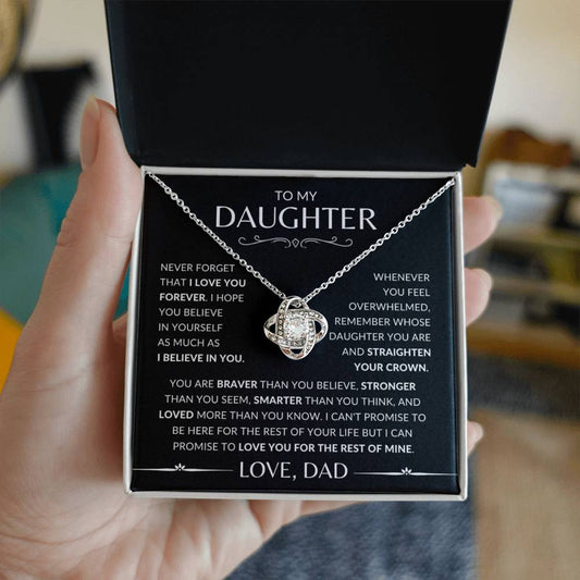 Daughter - Your Crown - Love Knot Necklace