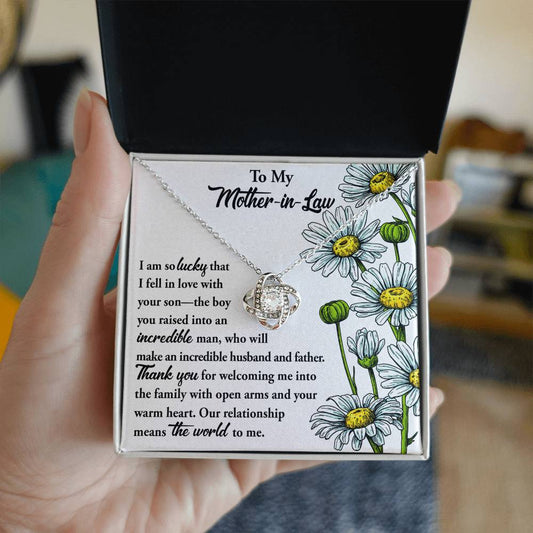 Mother-In-Law-Warm Heart-Love Knot Necklace