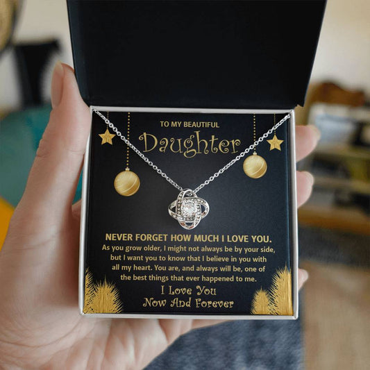Daughter-The Best Thing-Love Knot Necklace