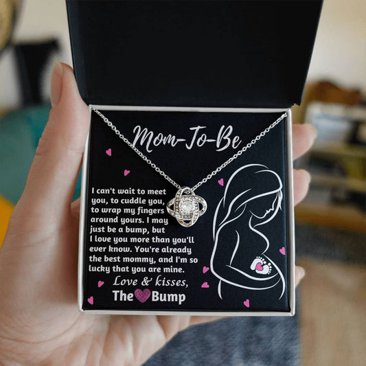 Mama-To-Be-The Best Mommy - Love Knot Necklace