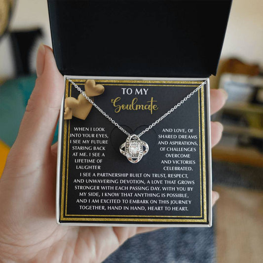 Soulmate-Heart To Heart-Love Knot Necklace