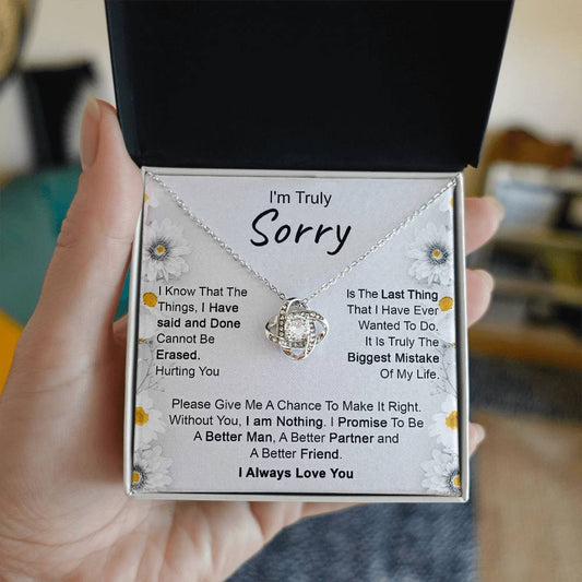 I'm Truly Sorry-Love Knot Necklace