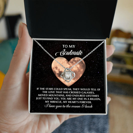 Soulmate-Crossed Galaxies-Love Knot Necklace