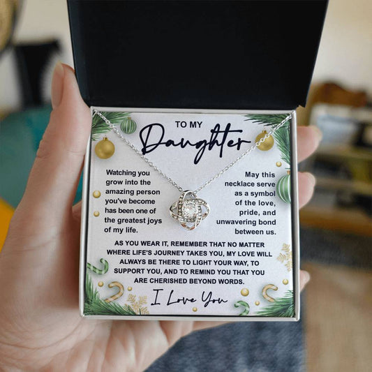 Daughter-Symbol Of Love-Love Knot Necklace