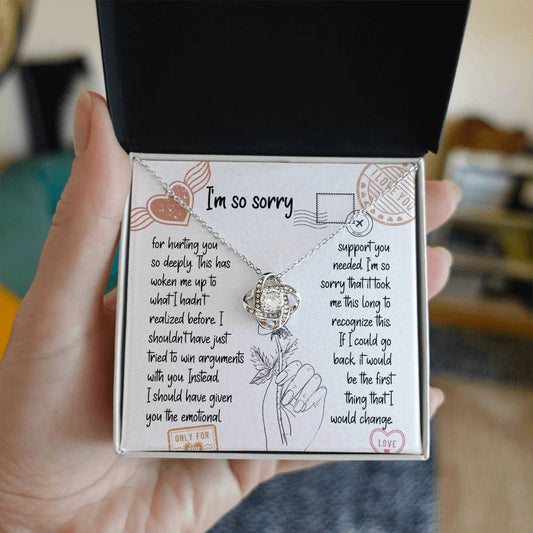 Sorry-Emotional Support- Love Knot Necklace