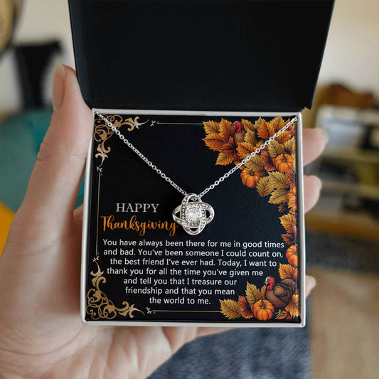 Thanksgiving-Count On-Love Knot Necklace