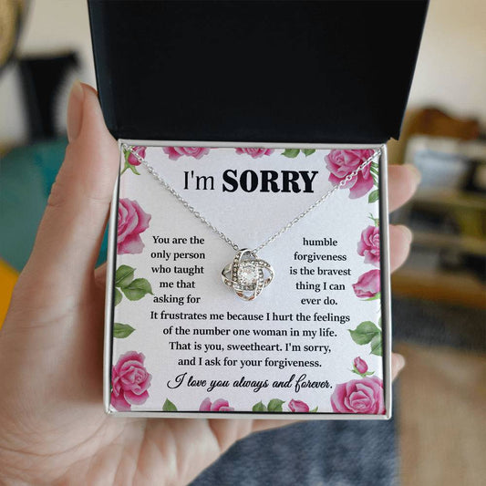 Sorry-Your Forgiveness-Love Knot Necklace