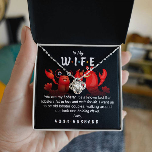 Wife-Old Lobster Couples-Love Knot Necklace