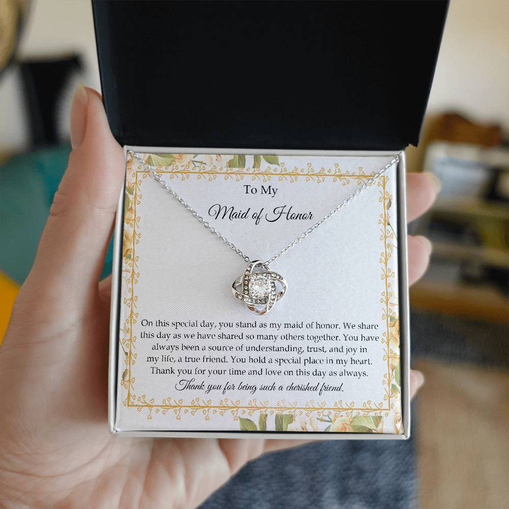 Maid of Honor-Share This Day-Love Knot Necklace