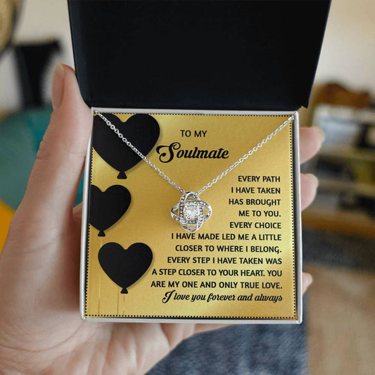 Soulmate-A Step Closer-Love Knot Necklace