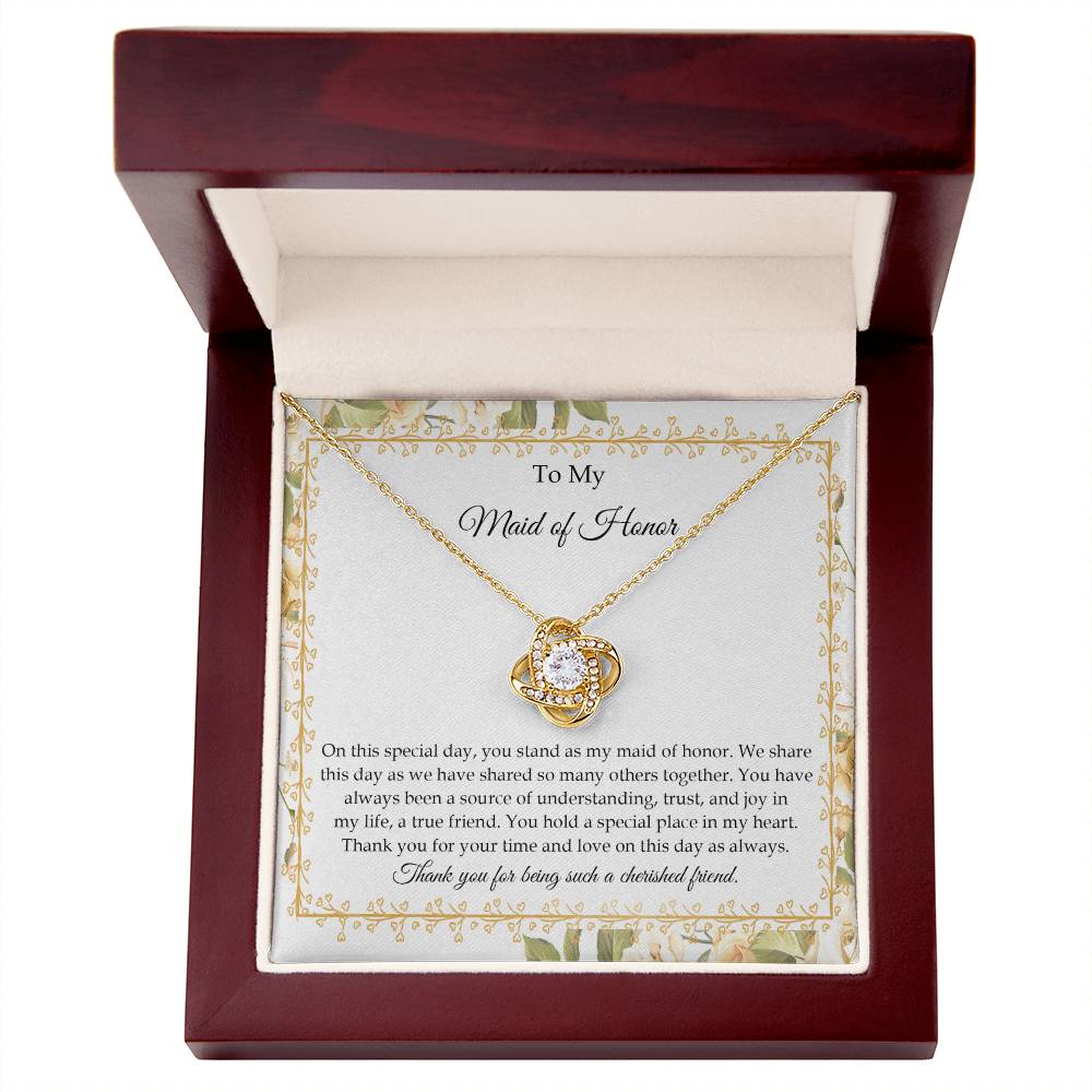 Maid of Honor-Share This Day-Love Knot Necklace