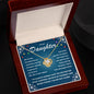 Daughter-Keep Moving Forward- Love Knot Necklace