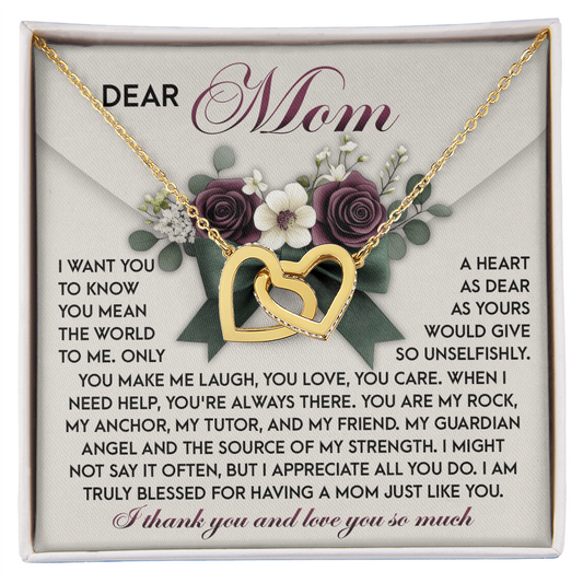 Mom-Guardian Angel-Interlocking Hearts