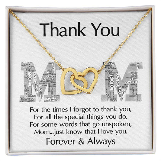 Mom-Thank You-Interlocking Hearts