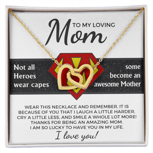Mom-Awesome Mother-Interlocking Hearts