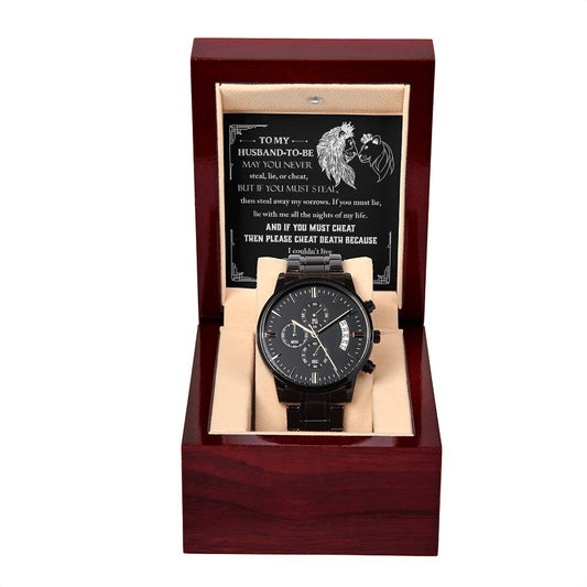 Husband-To-Be-Live A Day-Metal Chronograph Watch