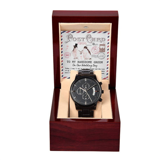 Groom-I Met You-Metal Chronograph Watch