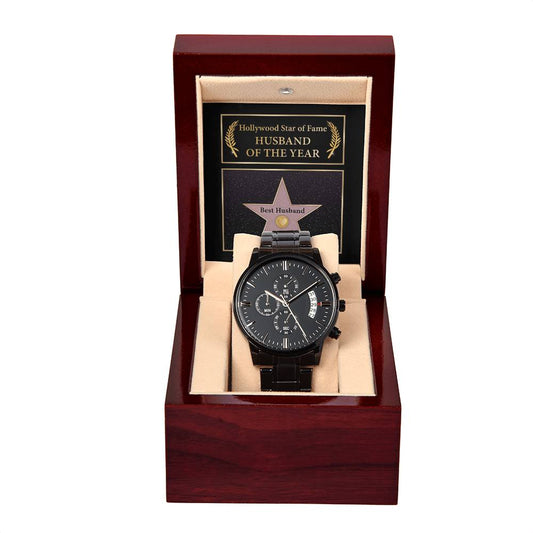 Husband-Star of Fame-Metal Chronograph Watch