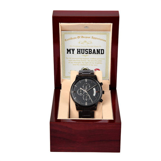 Husband-Deepest Appreciation-Metal Chronograph Watch