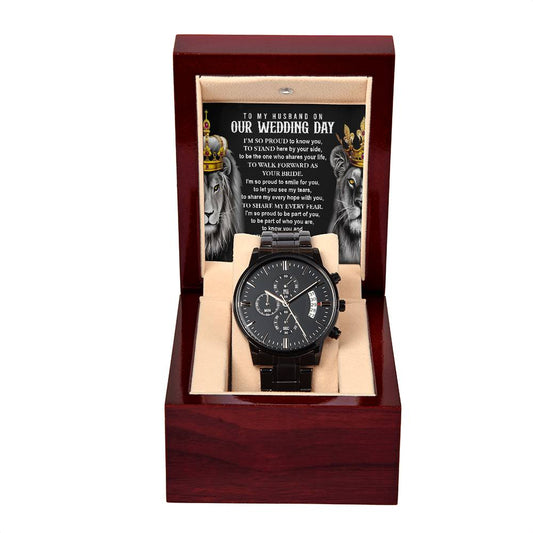 Husband-By Your Side-Metal Chronograph Watch