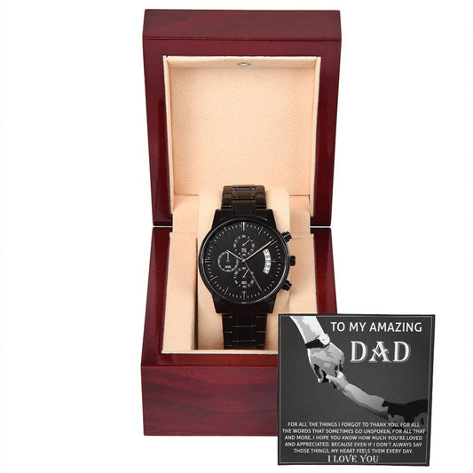 Dad-To Thank You-Metal Chronograph Watch