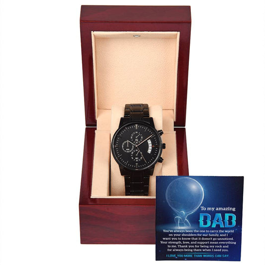 Dad-Carry The World-Metal Chronograph Watch
