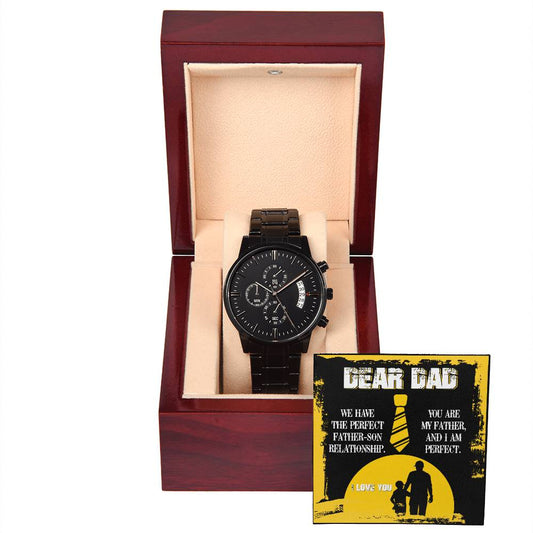 Dad-Father Son Relationship-Metal Chronograph Watch