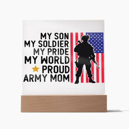 Military - Proud Army Mom - Acrylic