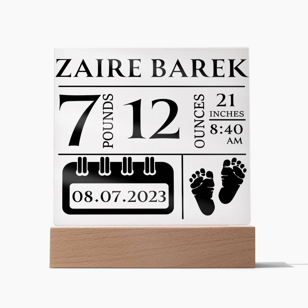 Zaire - Acrylic Plaque