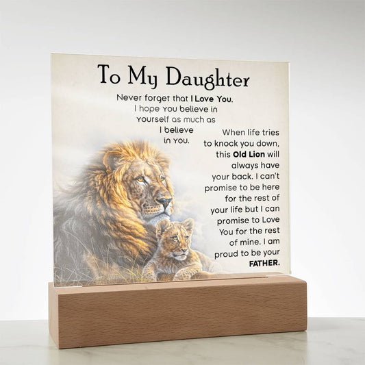 Daughter - Old Lion - LED Acrylic Plaque