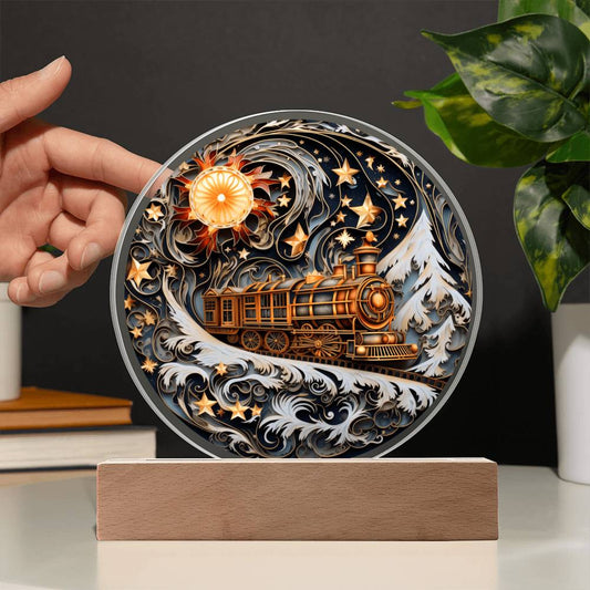 Wonderful Train Christmas-Acrylic Circle