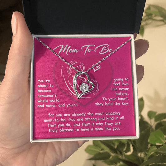 Mom To Be-Someone's Whole World-Forever Love Necklace