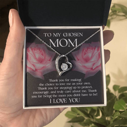 Bonus Mom-My Chosen Mom-Forever Love Necklace